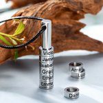 Personalized Name Beads Family Necklace for Men