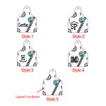 Personalized Cow Tag Turquoise Necklace