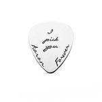 Custom Name I Pick You Forever Guitar Pick In Silver