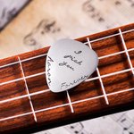 Custom Name I Pick You Forever Guitar Pick In Silver