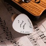Custom Name I Pick You Forever Guitar Pick In Silver