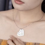 Collar personalizado del árbol de familia del corazón con el nombre grabado del cabrito Regalo del cumpleaños del día de madre para la mamá de la abue