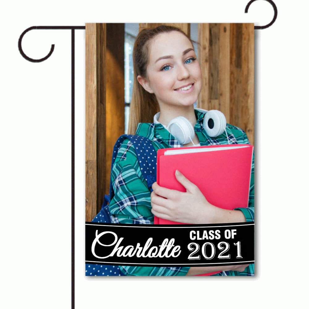 Personalized Graduation Garden Flag with Custom Photo - CALLIE