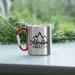 Tazza da campeggio personalizzata con impugnatura a moschettone