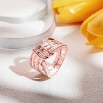 Personalized 1-8 Names Family Birthstone Ring Mother's Day Christmas Birthday Gift for Mom Grandma