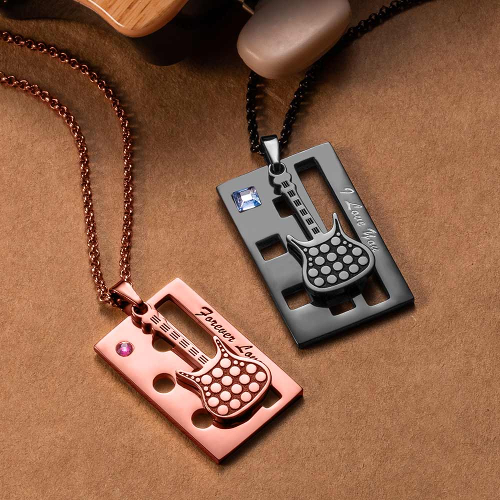 Collier Couples Personnalisé Instruments de Musique Ensemble de 2