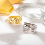 Personalized 1-8 Names Family Birthstone Ring Mother's Day Christmas Birthday Gift for Mom Grandma