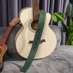 Courroie de guitare réglable en cuir PU personnalisée avec texte gravé Cadeau d'anniversaire pour musicien amateur de guitare