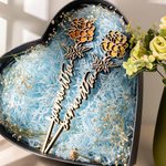 Personalized Wood Name Birth Flower Holiday Ornaments