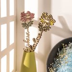Personalized Wood Name Birth Flower Holiday Ornaments