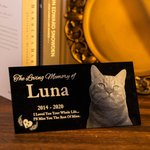 Personalised Pet's Portrait Memorial Headstones Pet Loss Stone Memorial Sympathy Gift for Pet Lover Owner