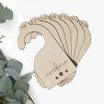 Custom Wood Baby Closet Dividers Set of 7