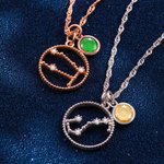Birthstone Constellation Zodiac Necklace