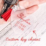 Mom oder Grandma Custom Gravur Quaste Schlüsselanhänger