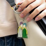 Llavero creativo con retrato fotográfico sin rostro