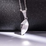 Personalisiertes magnetisches Paar-Initialen-Halsketten-Set (2 Stück) Valentinstag Jahrestag Geschenk für Paare beste Freunde