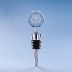 Personalized 2D Photo Engraved Badge Crystal Wine Stopper