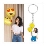 Llavero creativo con retrato fotográfico sin rostro