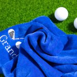 Personalized Colorful Embroidered Name Golf Towel with Clip Christmas Retirement Golf Accessories Gift for Men Women Golf Fans