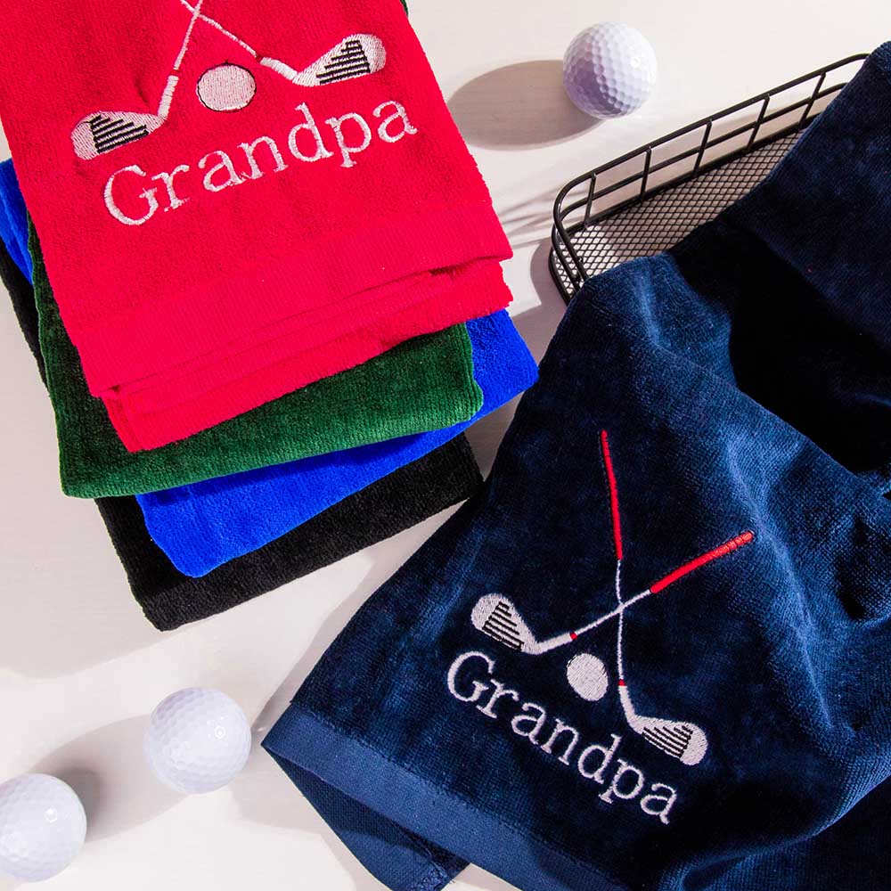 Personalized Golf Towels With Embroidered Name And Pattern CALLIE