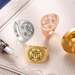 Custom School Class Ring Graduation Badge Ring