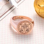 Custom School Class Ring Graduation Badge Ring