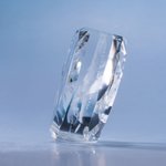 Personalized 3D Photo Wave Line Heart Crystal