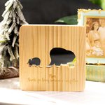 Mother Child Bear or Elephant Wooden Night Light