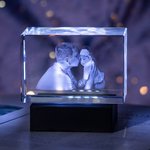 Personalized 3D Laser Etched Crystal with Your Own Photo