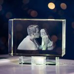 Personalized 3D Laser Etched Crystal with Your Own Photo