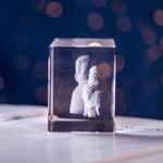Personalized 3D Laser Etched Crystal with Your Own Photo