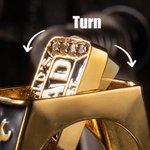 Personalized Wrench Flip Ring with Birthstone and Engraved Name Birthday Father's Day Gift for Men