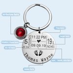First Time New Mom/Dad Baby Announcements Keychain