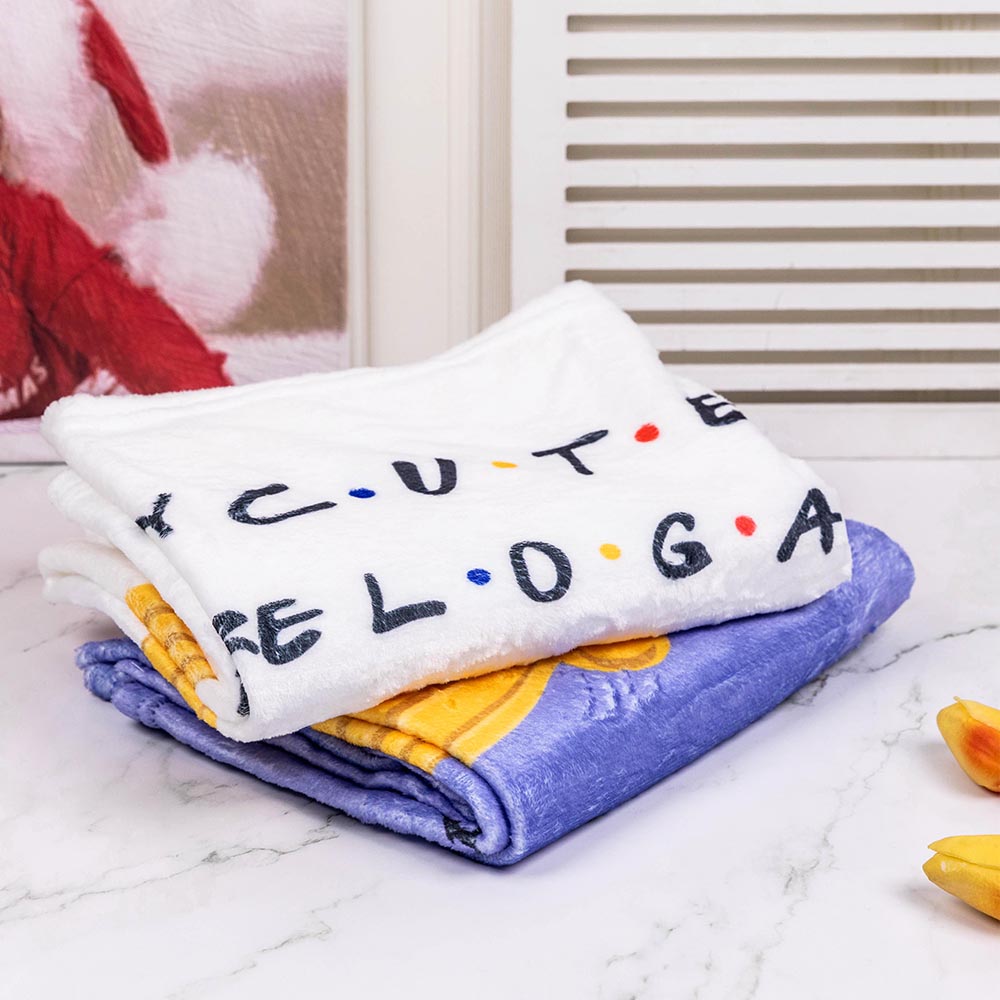 Personalized Baby Monthly Milestone Fleece Blanket Friends Theme TV