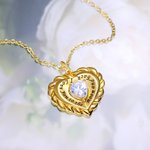 Hart Geboortesteen Ketting met Custom Gravure
