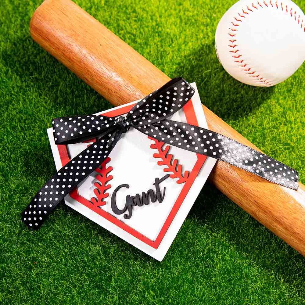 Personalized Bag Charm Tag Baseball & Softball Mom Tag
