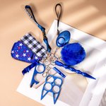 Gepersonaliseerde multifunctionele ster Softbal Baseball veiligheid sleutelhanger set met riem en lamp verjaardagscadeau voor vrouwen