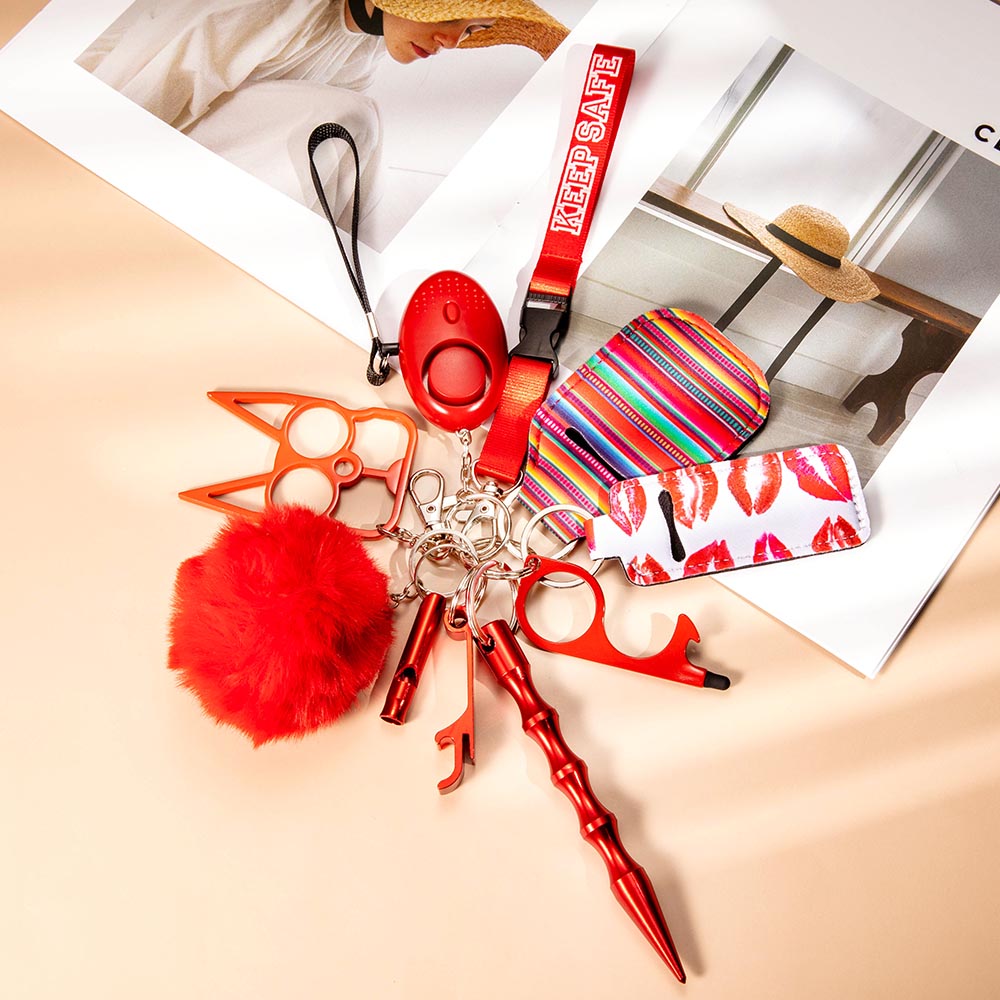 Custom Safety Defense 10 in 1Keychain Set for Women CALLIE