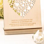 Plaque de Bénédiction en Bois Personnalisée avec Noms et Date Gravés Style Cœurs Évidés Cadeau Anniversaire Mariage Fête des Mères pour Couple Femme