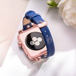 Bracelet en cuir mince personnalisé pour Apple Watch