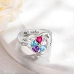 Name Heart Ring with Birthstone