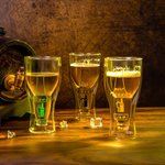 Custom Double-layer Inverted Bottle Beer Glass