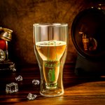 Custom Double-layer Inverted Bottle Beer Glass