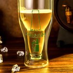 Custom Double-layer Inverted Bottle Beer Glass