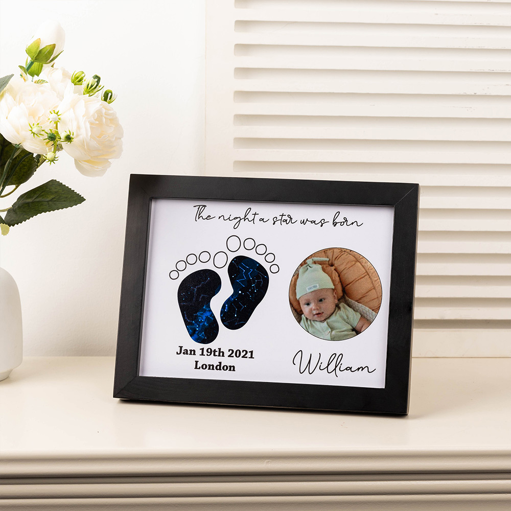 Personalized Baby Footprint Photo Frame CALLIE