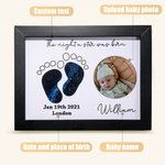 Custom Baby Footprint Photo Frame