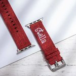 Bracelet de montre en toile souple à ouverture rapide compatible avec l'Apple Watch Cadeau d'anniversaire pour la famille et les amis