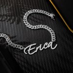 Personalized Iced Out Cuban Necklace with Name Pendant Hip Hop Zircon Jewelry Birthday Valentine's Day Gift for Hip-hop Fans