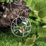 Personalized Family Tree Birth Butterfly Necklace Birthday Women's Day Mother's Day Gift for Her