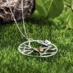Personalized Family Tree Birth Butterfly Necklace Birthday Women's Day Mother's Day Gift for Her